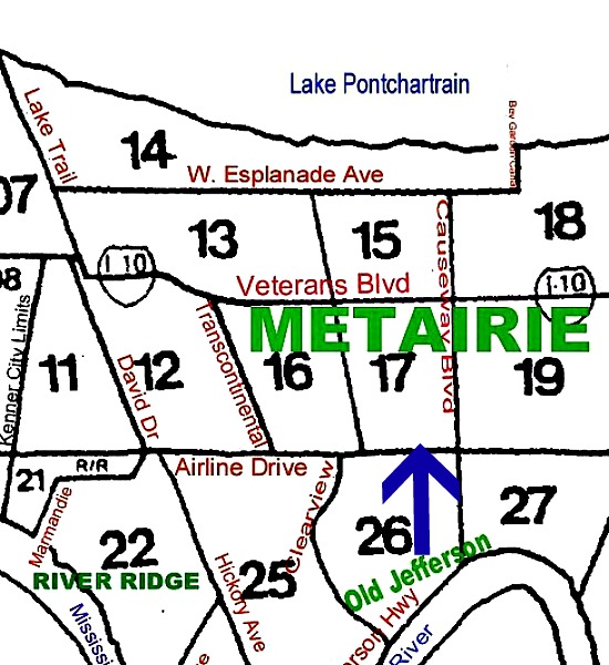 Metairie Real Estate Map